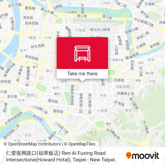 仁愛復興路口(福華飯店) Ren-Ai Fuxing Road Intersectione(Howard Hotal) map