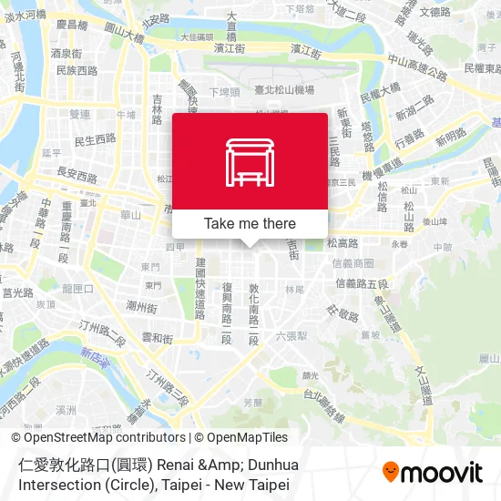 仁愛敦化路口(圓環) Renai &Amp; Dunhua Intersection (Circle)地圖