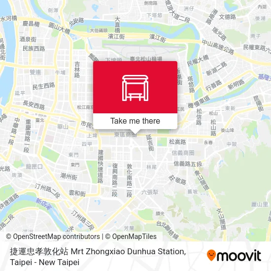 捷運忠孝敦化站 Mrt Zhongxiao Dunhua Station map