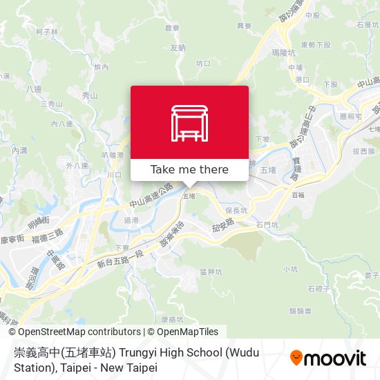 崇義高中(五堵車站) Trungyi High School (Wudu Station) map