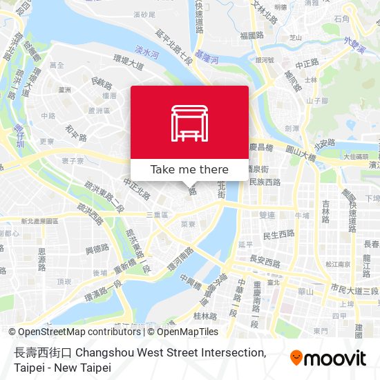 長壽西街口 Changshou West Street Intersection map