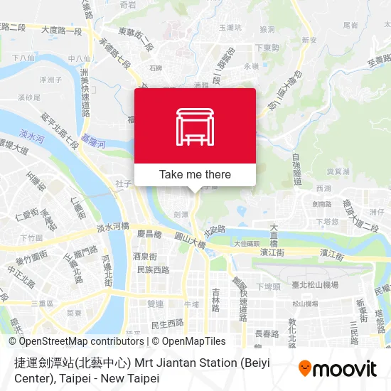 捷運劍潭站(北藝中心) Mrt Jiantan Station (Beiyi Center) map
