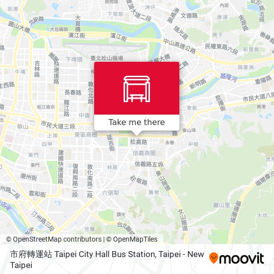 市府轉運站 Taipei City Hall Bus Station map