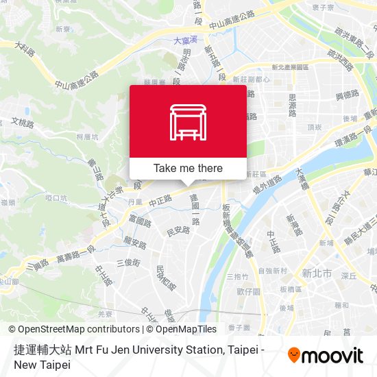 捷運輔大站 Mrt Fu Jen University Station map
