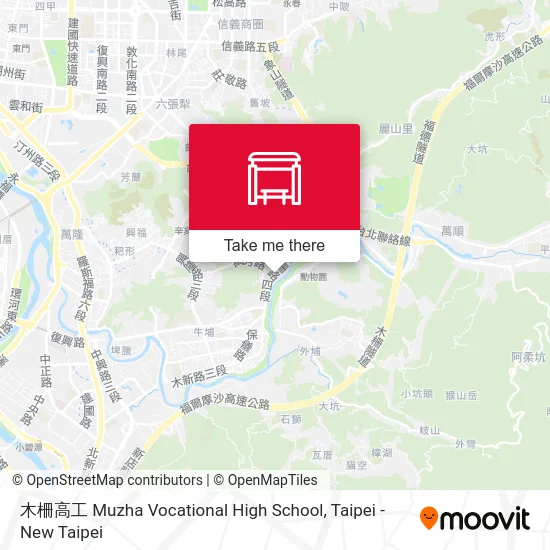 木柵高工 Muzha Vocational High School map