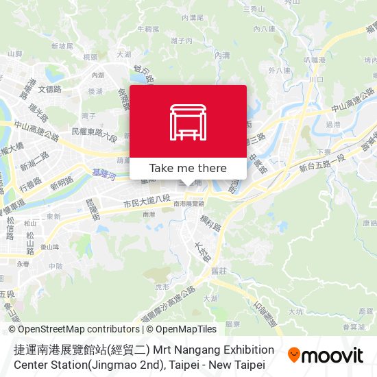 捷運南港展覽館站(經貿二) Mrt Nangang Exhibition Center Station(Jingmao 2nd) map