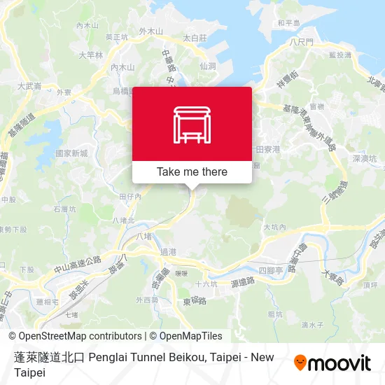 蓬萊隧道北口 Penglai Tunnel Beikou map