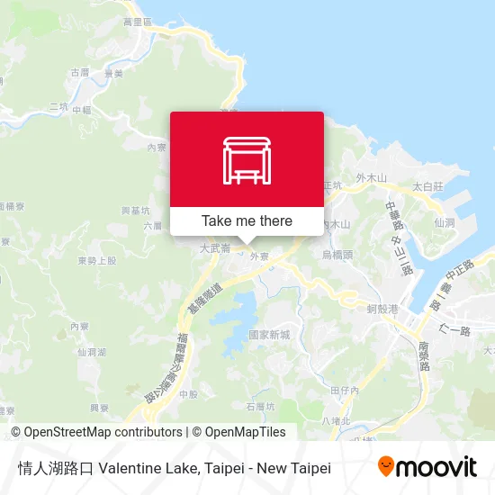 情人湖路口 Valentine Lake map