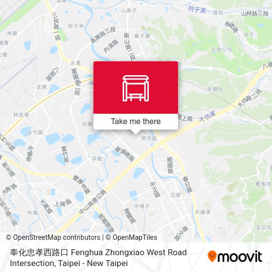 奉化忠孝西路口 Fenghua Zhongxiao West Road Intersection map