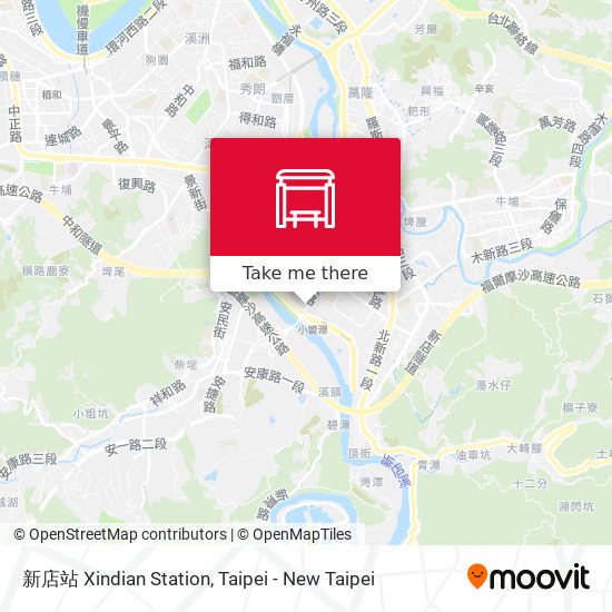 新店站 Xindian Station map