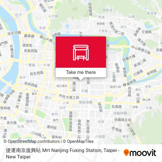 捷運南京復興站 Mrt Nanjing Fuxing Station地圖