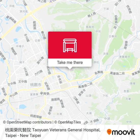 桃園榮民醫院 Taoyuan Veterans General Hospital map