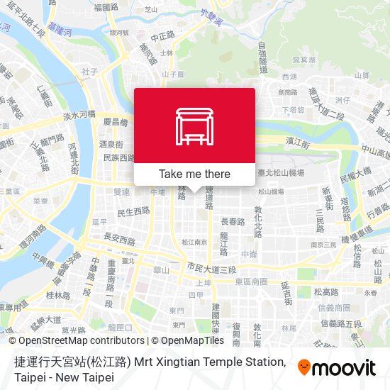 捷運行天宮站(松江路) Mrt Xingtian Temple Station地圖