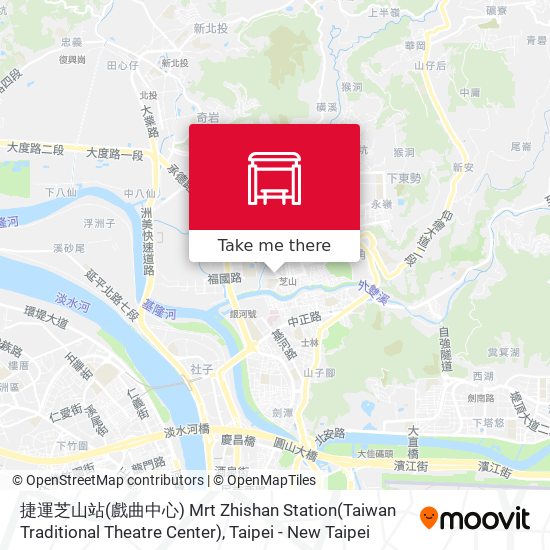 捷運芝山站(戲曲中心) Mrt Zhishan Station(Taiwan Traditional Theatre Center) map