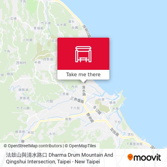 法鼓山與清水路口 Dharma Drum Mountain And Qingshui Intersection map