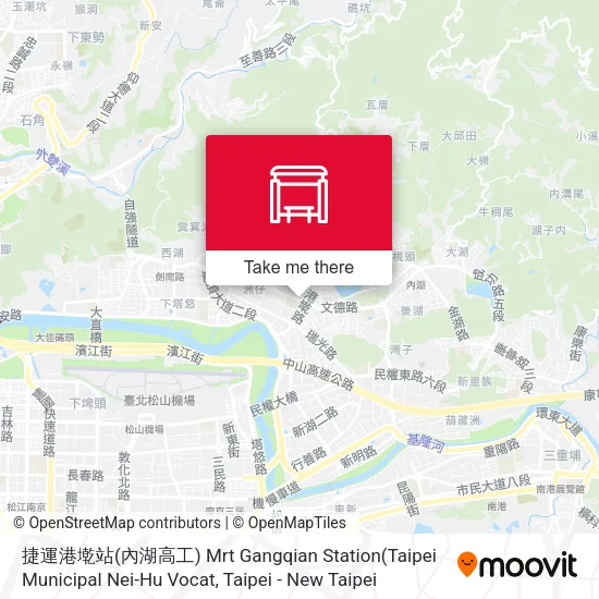 捷運港墘站(內湖高工) Mrt Gangqian Station(Taipei Municipal Nei-Hu Vocat地圖