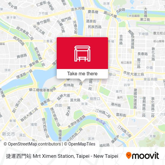 捷運西門站 Mrt Ximen Station map