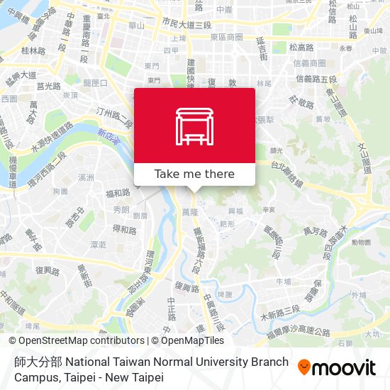 師大分部 National Taiwan Normal University Branch Campus map
