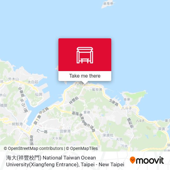 海大(祥豐校門) National Taiwan Ocean University(Xiangfeng Entrance) map