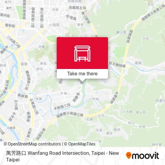 萬芳路口 Wanfang Road Intersection map