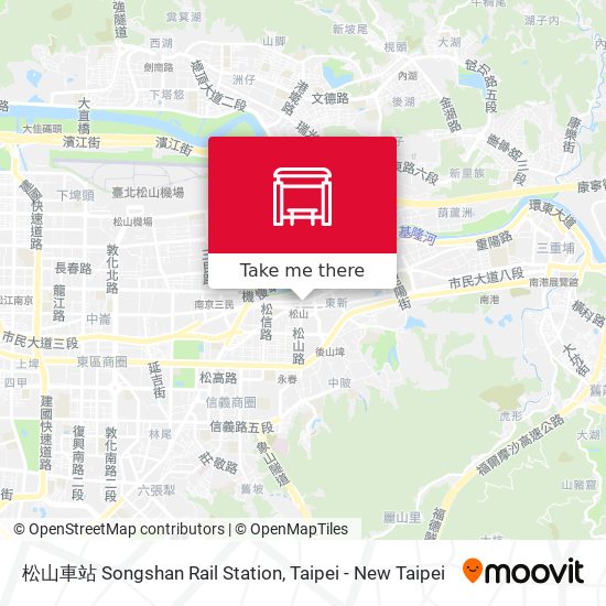 松山車站 Songshan Rail Station map