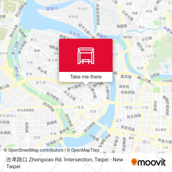 忠孝路口 Zhongxiao Rd. Intersection map