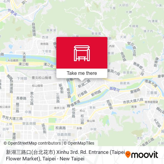 新湖三路口(台北花市) Xinhu 3rd. Rd. Entrance (Taipei Flower Market) map