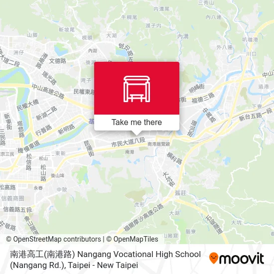 南港高工(南港路) Nangang Vocational High School (Nangang Rd.) map