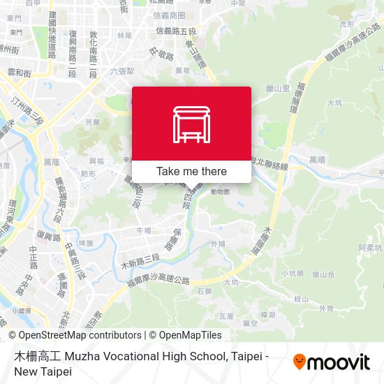 木柵高工 Muzha Vocational High School map