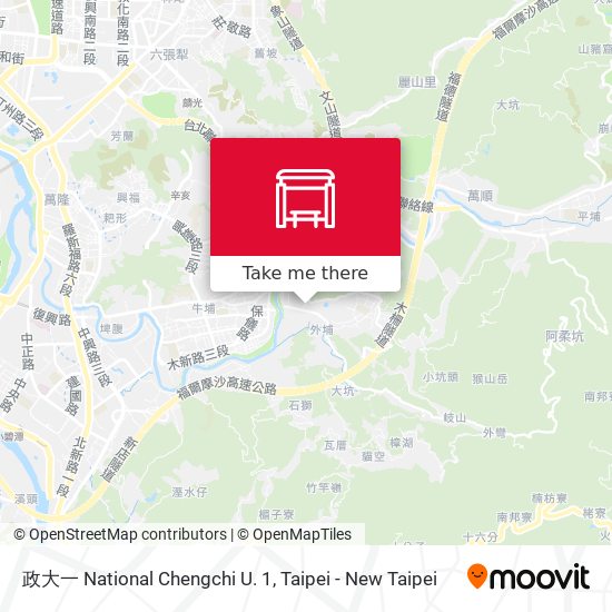 政大一 National Chengchi U. 1 map