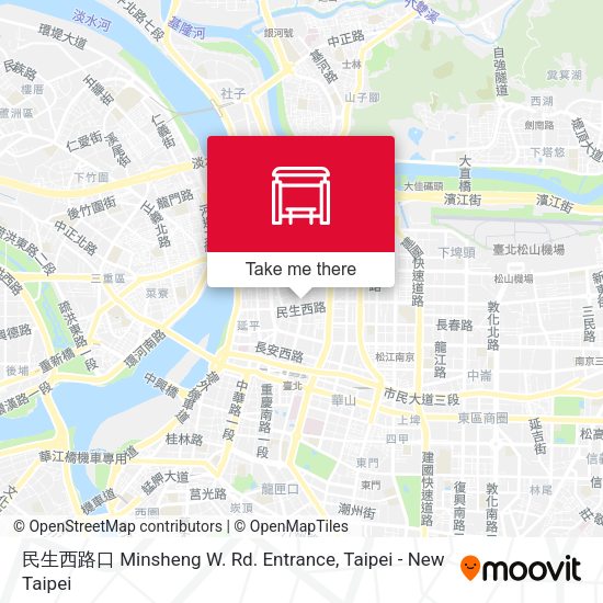 民生西路口 Minsheng W. Rd. Entrance map