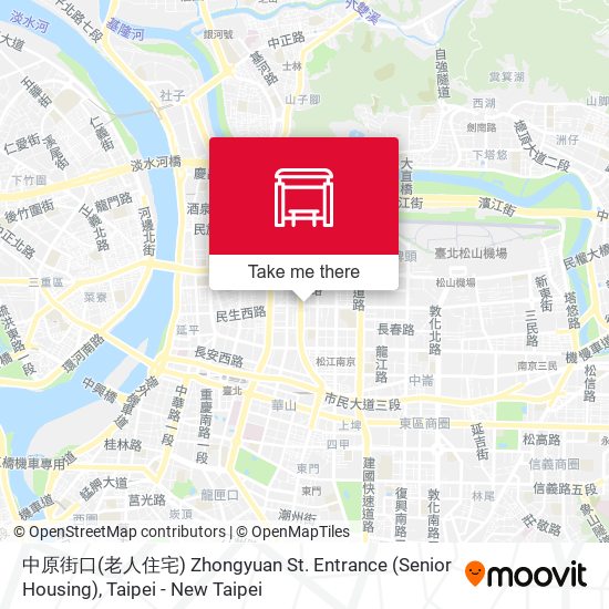 中原街口(老人住宅) Zhongyuan St. Entrance (Senior Housing)地圖
