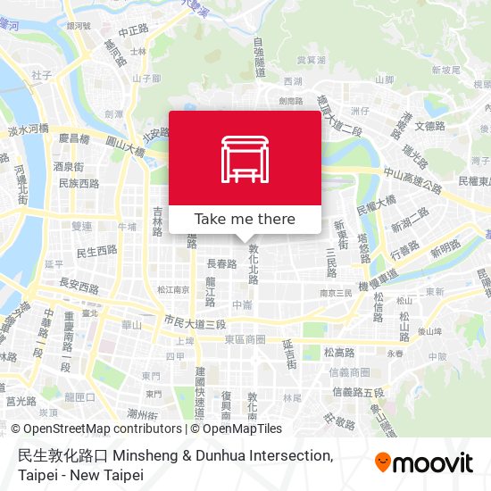 民生敦化路口 Minsheng & Dunhua Intersection地圖