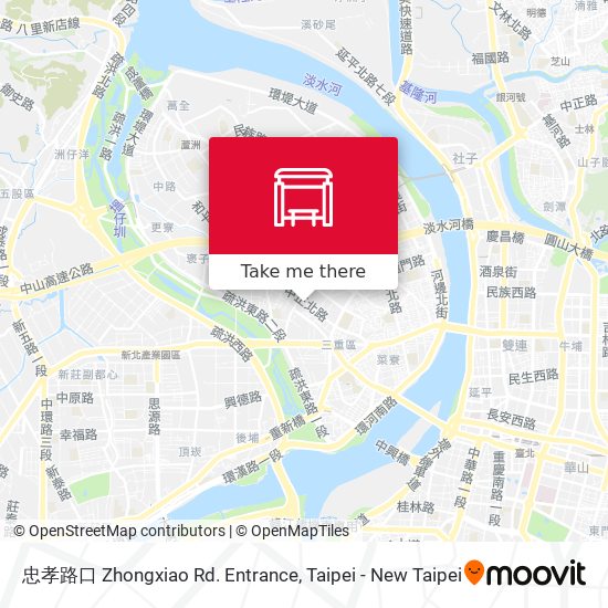 忠孝路口 Zhongxiao Rd. Entrance地圖