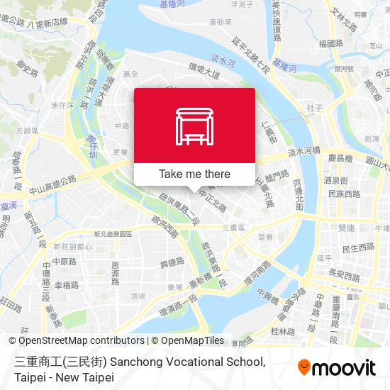 三重商工(三民街) Sanchong Vocational School map