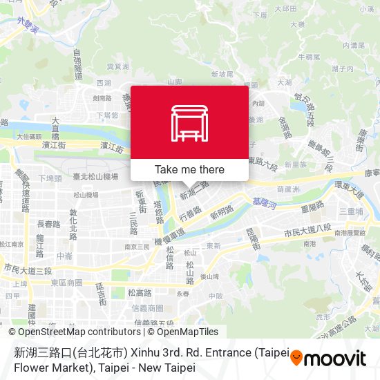 新湖三路口(台北花市) Xinhu 3rd. Rd. Entrance (Taipei Flower Market)地圖