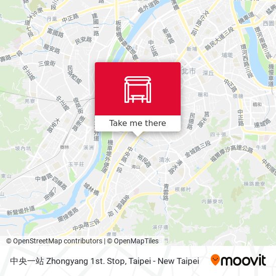 中央一站 Zhongyang 1st. Stop map