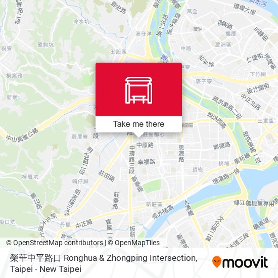 榮華中平路口 Ronghua & Zhongping Intersection map