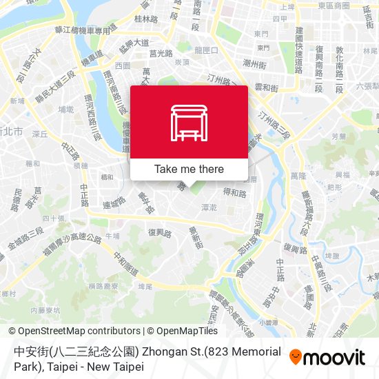 中安街(八二三紀念公園) Zhongan St.(823 Memorial Park) map
