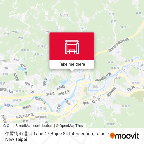 伯爵街47巷口 Lane 47 Bojue St. Intersection map