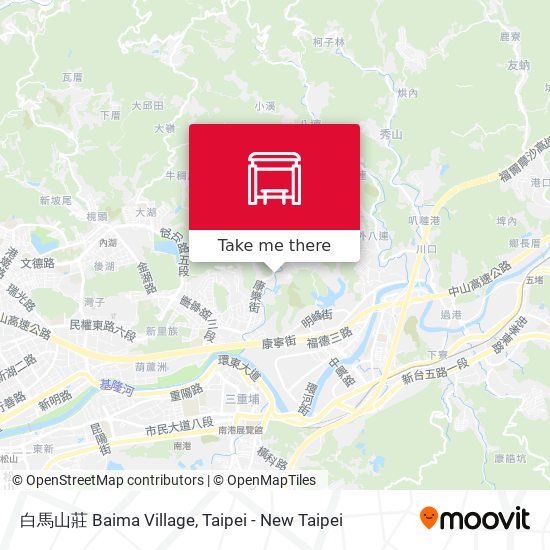 白馬山莊 Baima Village map
