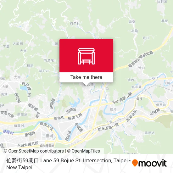 伯爵街59巷口 Lane 59 Bojue St. Intersection map