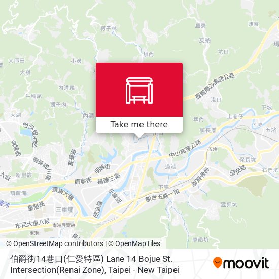 伯爵街14巷口(仁愛特區) Lane 14 Bojue St. Intersection(Renai Zone)地圖