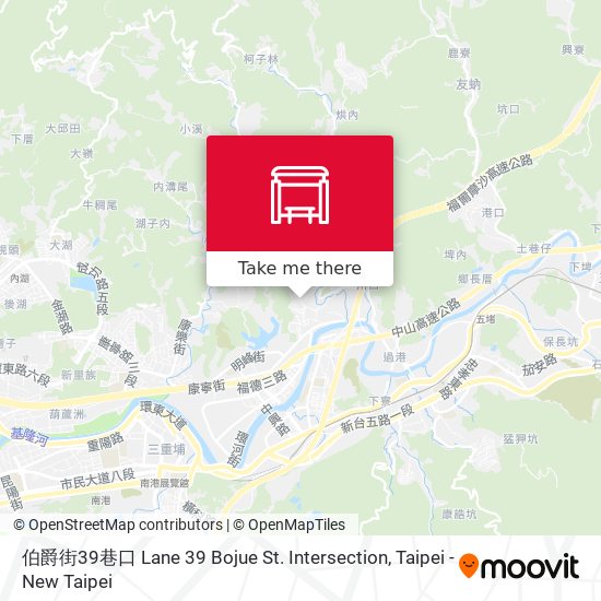 伯爵街39巷口 Lane 39 Bojue St. Intersection map