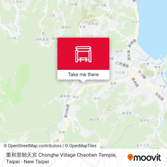 重和里朝天宮 Chonghe Village Chaotien Temple map