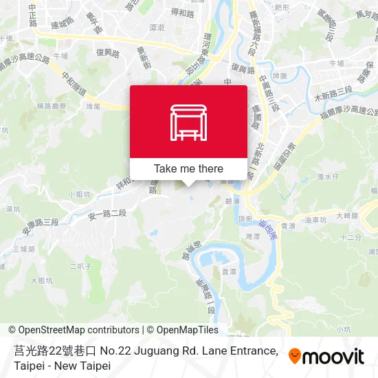 莒光路22號巷口 No.22 Juguang Rd. Lane Entrance map