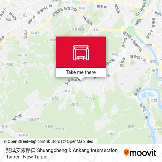 雙城安康路口 Shuangcheng & Ankang Intersection map