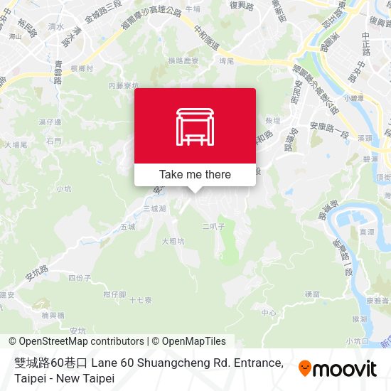 雙城路60巷口 Lane 60 Shuangcheng Rd. Entrance map
