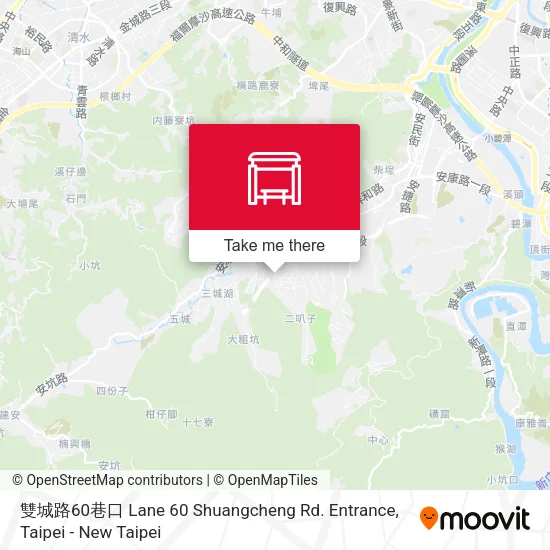 雙城路60巷口 Lane 60 Shuangcheng Rd. Entrance map