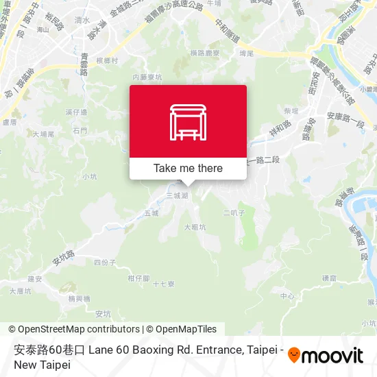 安泰路60巷口 Lane 60 Baoxing Rd. Entrance map